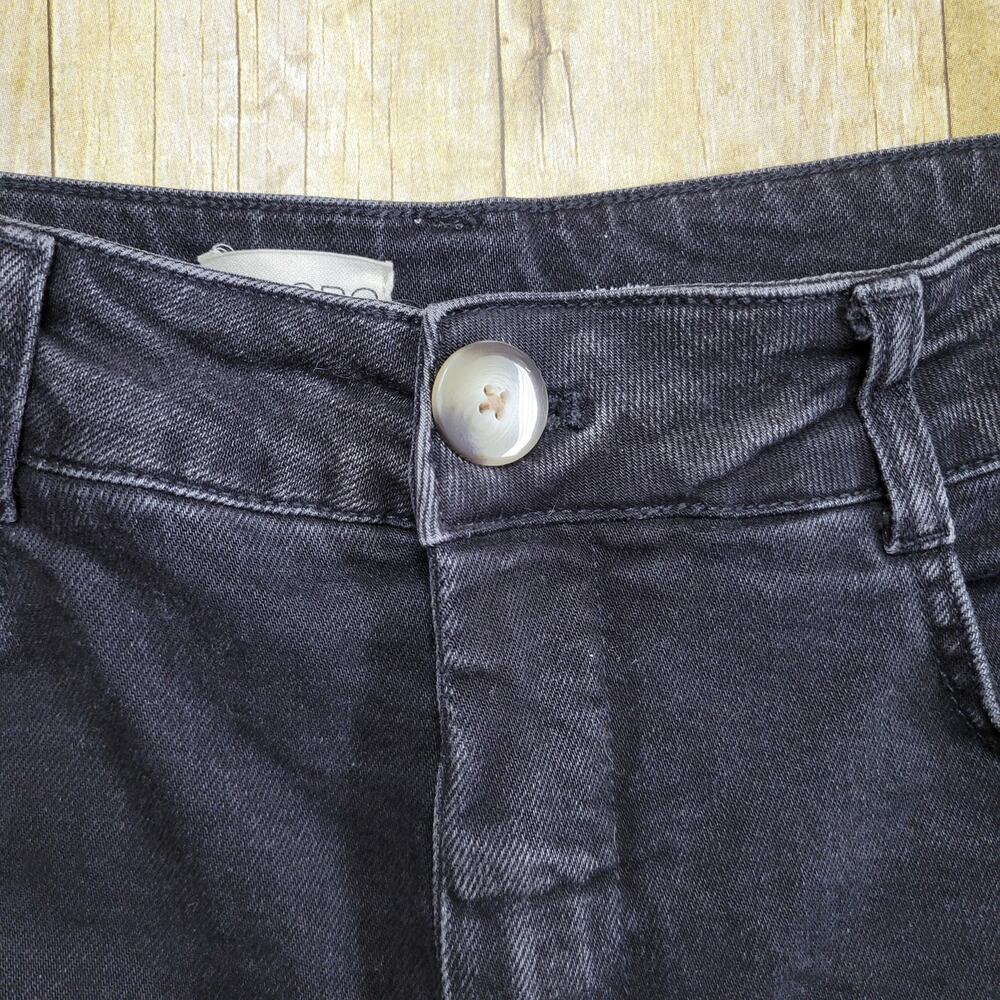 PILCRO The Skipper High Rise Cropped Wide Leg Black Wash Size 30 - Picture 3 of 14
